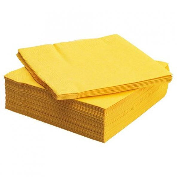 Servis Peçete 40x40 cm 50 Adet Sarı Renkli Peçete ürün görseli 1