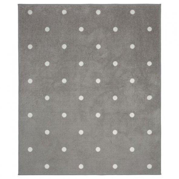 Çocuk Odası Halısı 133x160 cm Gri-Noktalı Alan: 2.13 M² Puantiyeli Halı Gri ürün görseli 1