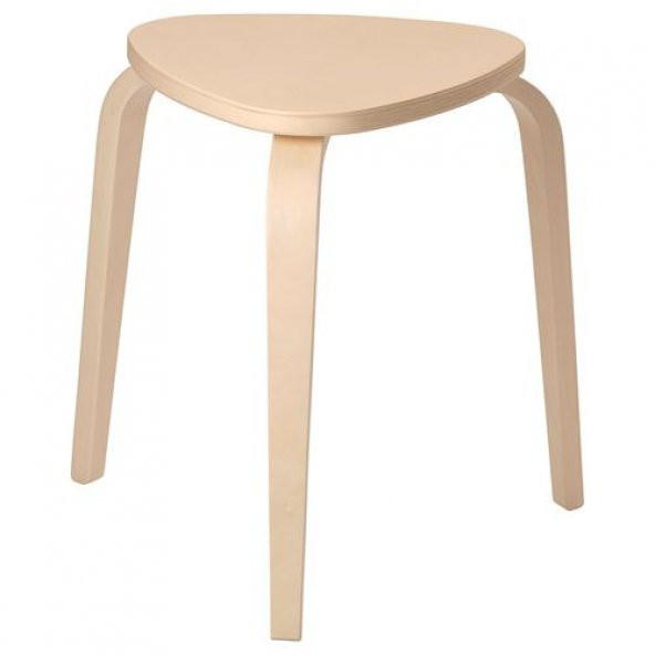 Natürel Renk Tabure 42x48x45 Cm IKEA Huş Ağacı Tabure-Sandalye Tekli ürün görseli 1