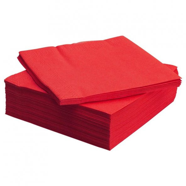 Servis Peçete IKEA 40x40 cm 50 Adet Koyu Kırmızı Renkli Peçete ürün görseli 1