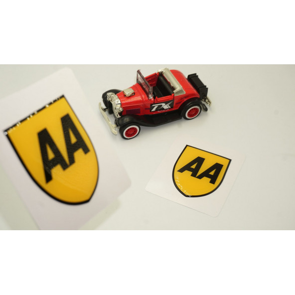 AA Logo Damla Silikon Sticker 2 Li Set ürün görseli 1