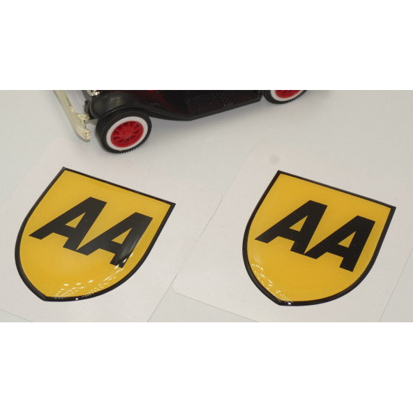 AA Logo Damla Silikon Sticker 2 Li Set - Resim 3