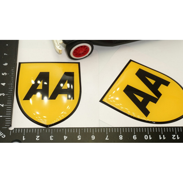 AA Logo Damla Silikon Sticker 2 Li Set - Resim 5