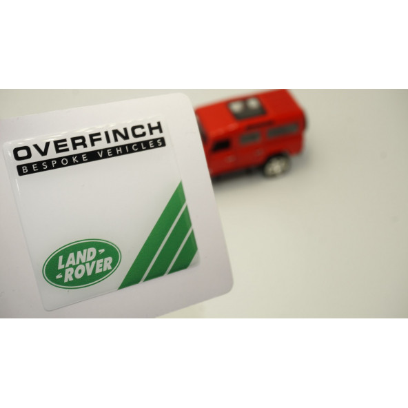 Land Rover Overfinch Logo Damla Silikon Plaka Logo Arma Amblem Yeni Stil ürün görseli 1