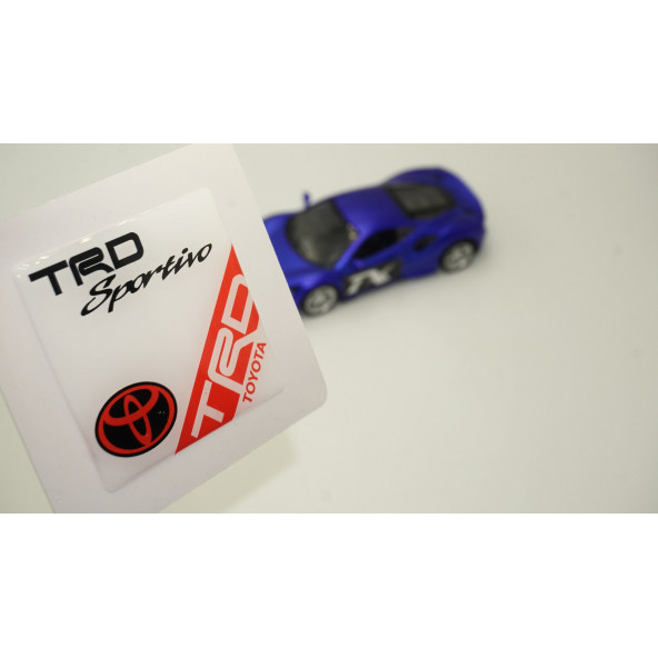 Toyota TRD Sportivo Logo Damla Silikon Plaka Logo Arma Amblem Yeni Stil ürün görseli 1