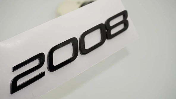DK Tuning Peugeot Yeni 2008 Bagaj 3M 3D Siyah ABS Yazı Logo ürün görseli 1