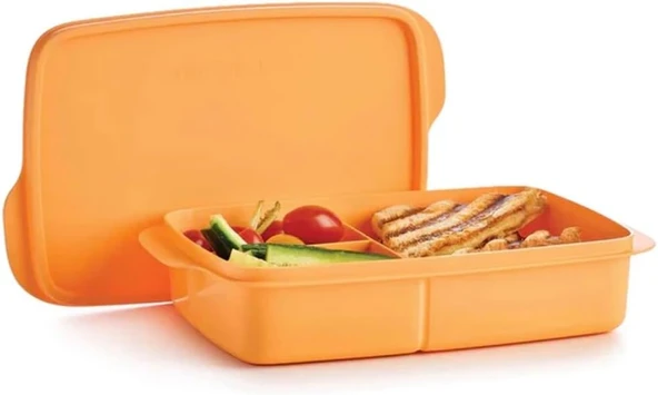 Tupperware Bölmeli̇ Beslenme Kutusu Turuncu ürün görseli 1