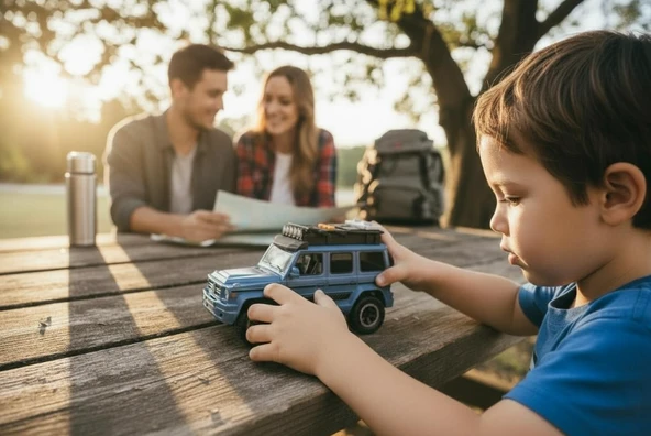 Işıklı Müzikli Lüks Jeep Oyuncak Araba - 1:16 Ölçekli Off-Road Model (3+ Yaş) ürün görseli 1