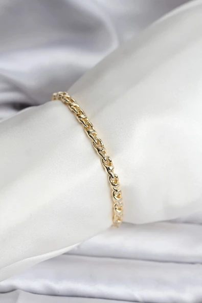 14K Gold Renk Kaplama Zincir Model Kadın CM Bileklik ürün görseli 1