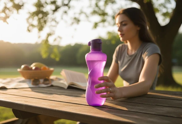 Titiz Waterfresh 750 ml Spor Matara - BPA İçermez, Taşınabilir Su Şişesi - Mor ürün görseli 1