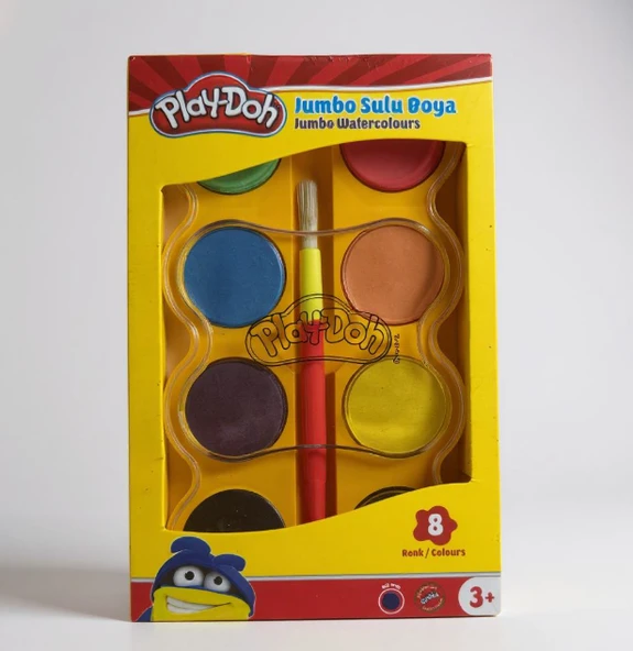 Play Doh 8 Renk Jumbo Sulu Boya - Resim 2