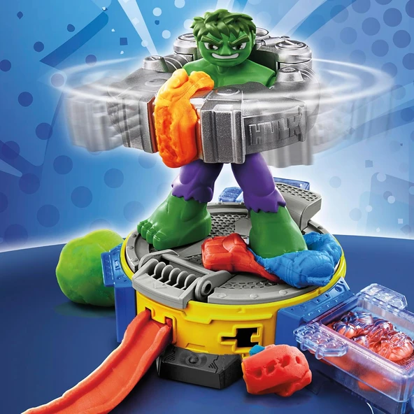 Play-Doh Marvel Hulk Smash & Squish Oyun Seti - Resim 8