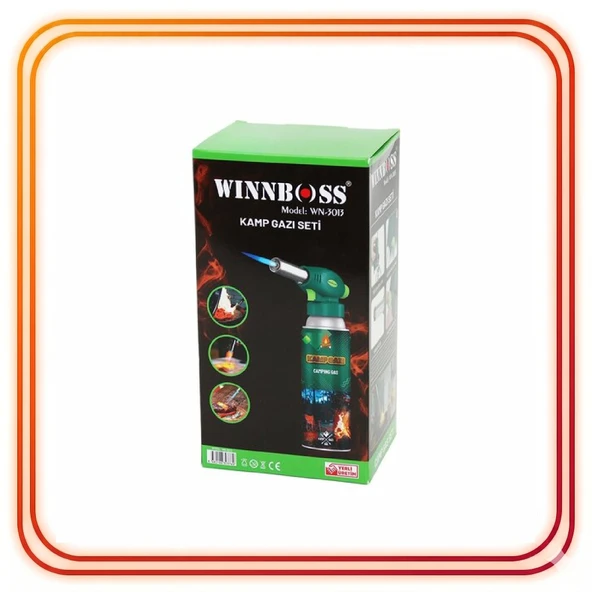Winnboss WN-3013 Pürmüz Torch Seti | Çakmak Başlığı + 400 ml Kamp Gazı Kartuşu ürün görseli 1