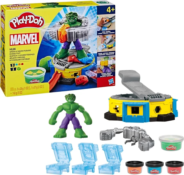 Play-Doh Marvel Hulk Smash & Squish Oyun Seti ürün görseli 1