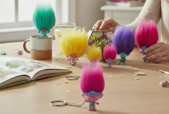 Mattel Trolls Band Together Sürpriz Figür - 1 adet çantaya takılabilen sürpriz troll figür ürün görseli 1