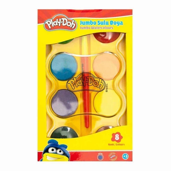 Play Doh 8 Renk Jumbo Sulu Boya - Resim 4