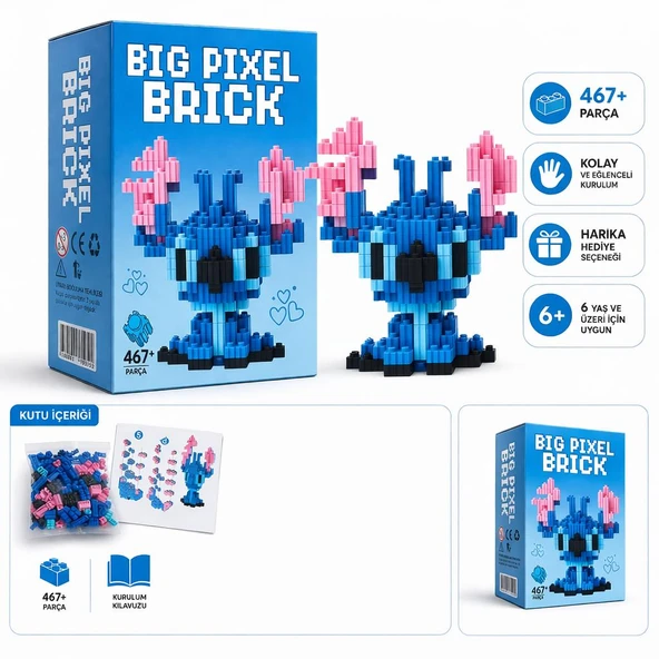 Pixel Blok Oyuncak Seti 467 Parça Mini Blok Yapım Oyunu - Resim 2