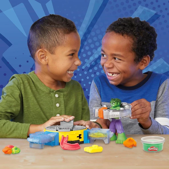 Play-Doh Marvel Hulk Smash & Squish Oyun Seti - Resim 5