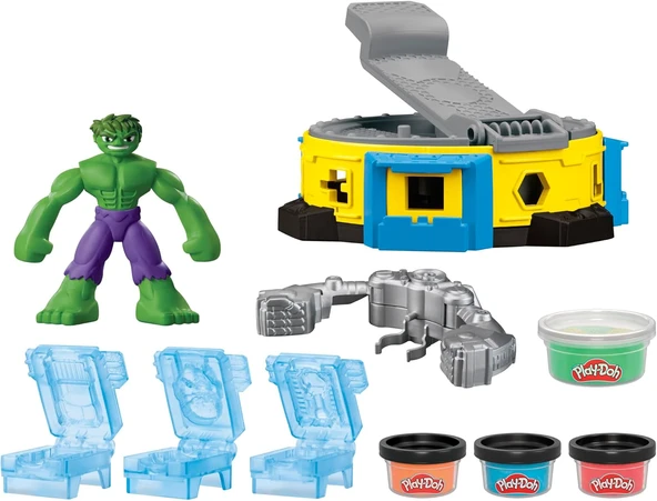 Play-Doh Marvel Hulk Smash & Squish Oyun Seti - Resim 2