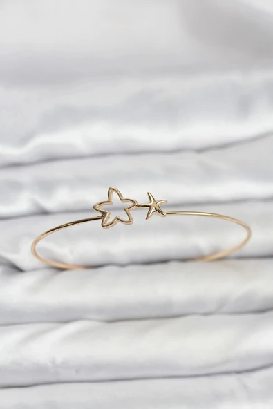 Yıldız Model Gold Renk Bileklik - Resim 2
