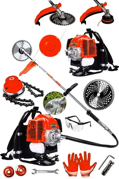 Dozzer Dolmar Serii 2.4 Hp Sırt Tipi Benzinli Ot Çalı Çim Biçme Tırpan Makinesi Tirpan Canavar Başlık ürün görseli 1