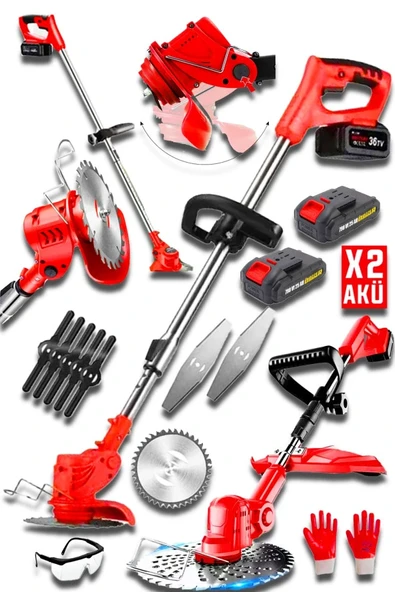 Alman BLUT Serii 798 Vf  25 Ah Karbon Motor 2x Akülü Şarjlı Kenar Ot Çalı Çim Biçme Tırpan Makinesi ürün görseli 1