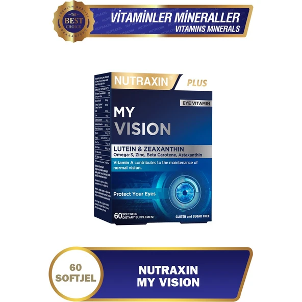 Nutraxin My Vision Göz Vitamini 60 Kapsül ürün görseli 1