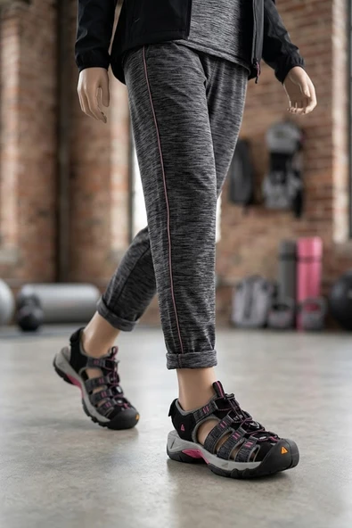 Humtto 710445B-1 Siyah Kadın Spor Sandalet ürün görseli 1