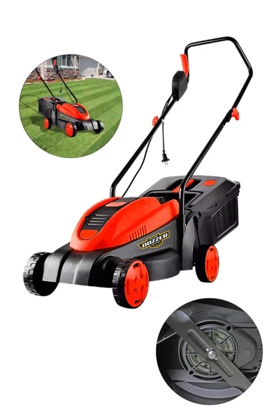 Alman Bakır Sargılı 2400 Watt Ayarlanabilir Tekerlekli Çim Ot Çalı Biçme Makinesi ürün görseli 1
