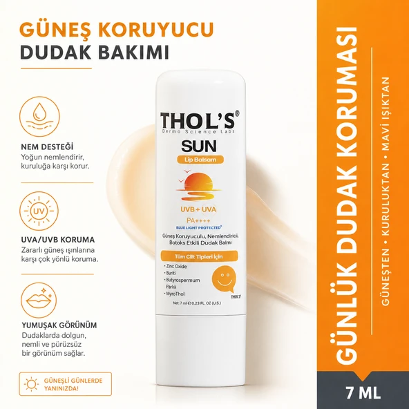 THOL'S Sun TB17 Lip Balm Dudak Bakımı Dolgu Etkili Güneş Koruyucu - 7 ml ürün görseli 1