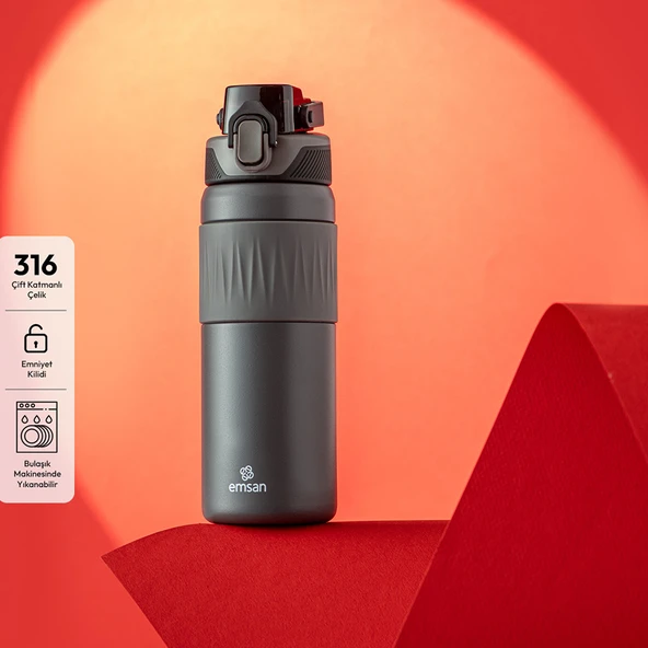 Emsan Sportline Termos Gri 590 ml ürün görseli 1
