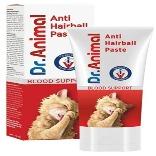 Dr. Animal Anti-Hairball Blood Support Kedi Malt Macunu (Tüy Yumağı Giderici ve Kan Değerlerini Destekleyici Vitaminli Pasta) ürün görseli 1