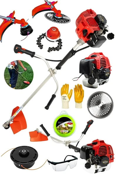 Dozzer Alman 2.1 Hp Profesyonel Yan Tipi Benzinli Tırpan Ot Çalı Çim Biçme Makinesi + Canavar Başlık ürün görseli 1