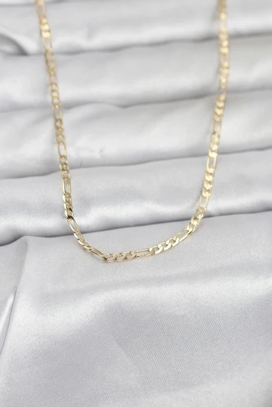 CM 14K Gold Renk İnce Kuşgözü Zincir Model 60 cm Kadın Kolye ürün görseli 1