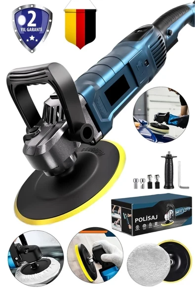 Kimmer Plus Serii Bakır Sargılı 1800 Watt 6 Kademe Devir Ayarlı Pasta Cila Zımpara Parlatma Polisaj Makinesi ürün görseli 1