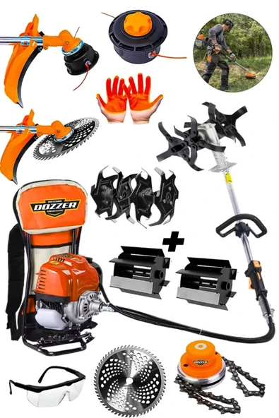 Dozzer SUV Serii 14Hp Benzinli Sırt Tipi Ot Çim Biçme Tırpan Makinesi Toprak Eşeleme +  Akrobat Çapa ürün görseli 1