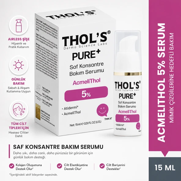 THOLS TB76 THOL'S PURE+ ACMELITHOL 5% (TB76) SERUM - 15 ML ürün görseli 1