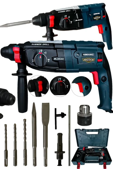 Dozzer 2.30Mm 1500 Watt Bakır Sargılı Çift Çelik Şanzuman Kırıcı Delici Hilti Matkap 5pcs Uç Hediye ürün görseli 1