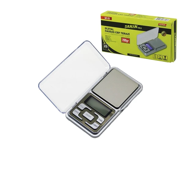 Terazi Mini Cep Boy Hassas Terazi 200 Gr 0.01 Gr ürün görseli 1