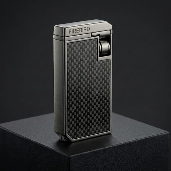 Firebird Çift Torch Pürmüz Karbon Desenli Gunmetal Puro Çakmağı ürün görseli 1