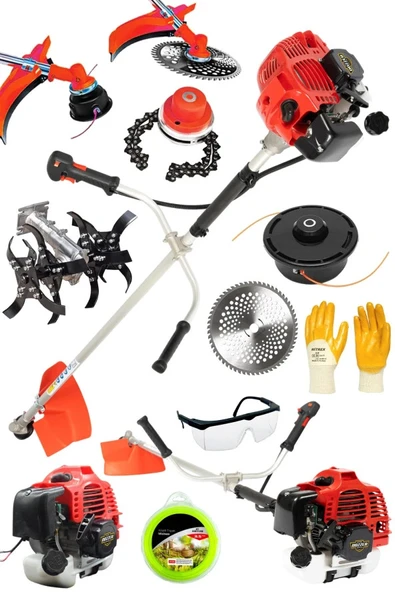 Dozzer 2.1Hp Profesyonel Yan Tipi Benzinli Tırpan Ot Çalı Çim Biçme Makinesi + Çapa Canavar Başlık ürün görseli 1