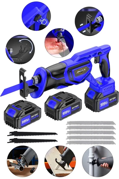 DİAMOND Serii  21Volt  Kömürsüz Motor Kemik Ahşap Demir Kesme Tilki Kuyruğu Akülü Testere Makinesi ürün görseli 1