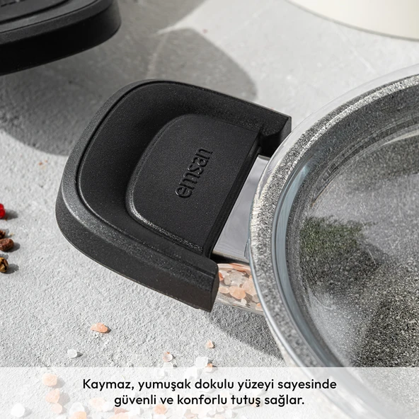 Emsan Fortis Granit 6 Parça Sahan Set Gri ürün görseli 1