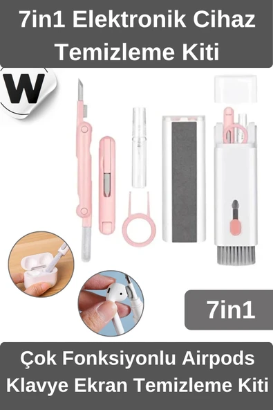 #TemizlikKiti 7in1 Airpods Klavye Ekran Temizleme Kiti Çok Fonksiyonlu Silikon Uçlu Kulaklık Telefon Tablet Kamera Lapto ürün görseli 1