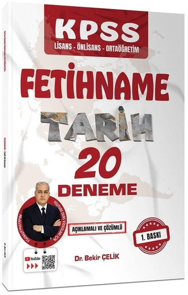 KPSS FETİHNAME Tarih 20 Deneme Sınavı Bekir Çelik ürün görseli 1