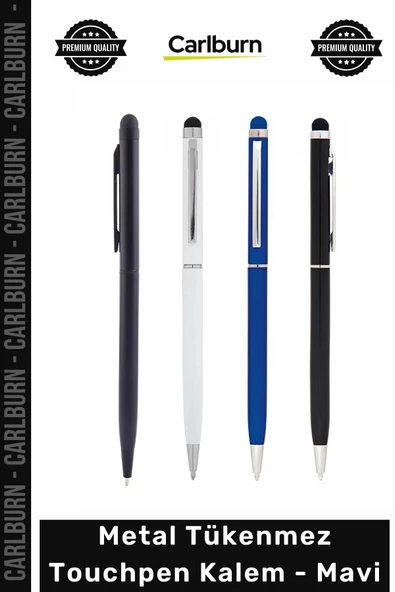 #Kalem Promosyon Baskılı Şık Kurumsal Hediye Dokunmatik Metal Tükenmez Touchpen Kalem Mavi ürün görseli 1