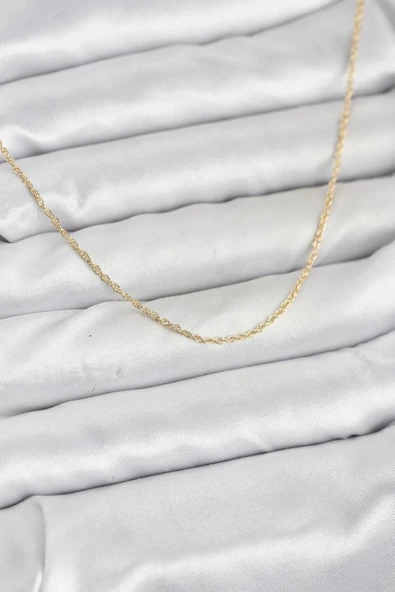 CM 14K Gold Renk Burgu Model 60 cm Kadın Kolye ürün görseli 1