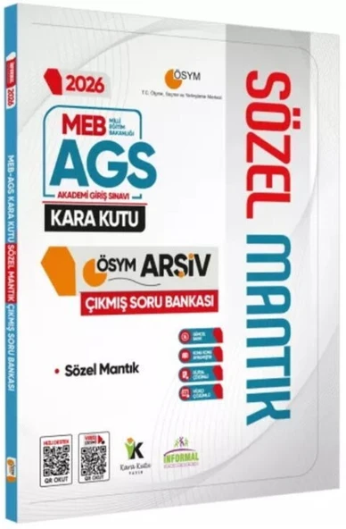 2026 MEB AGS SÖZEL MANTIK Kara Kutu ÖSYM Çıkmış Soru Havuzu Bankası İnformal Yayınları ürün görseli 1