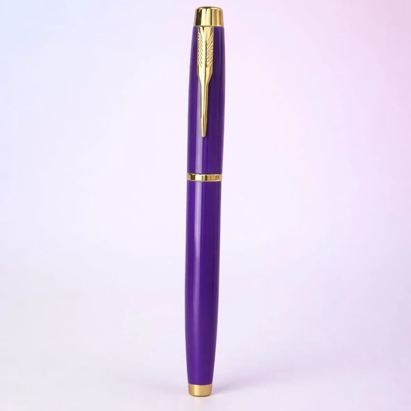 Premium Mor Metal Roller Kalem - Resim 2
