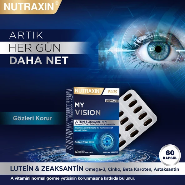 Nutraxin My Vision Göz Vitamini 60 Kapsül - Resim 3